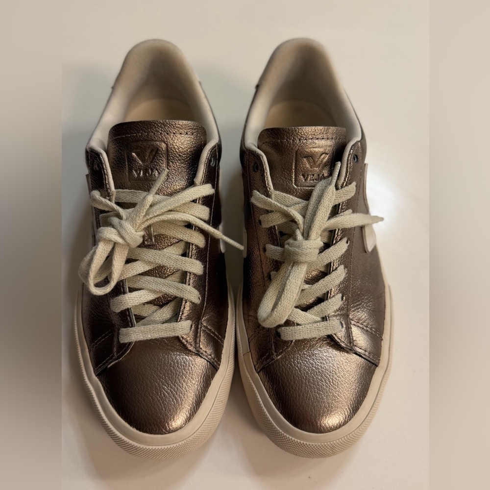Veja Women's Shiny Bronze Sneakers
